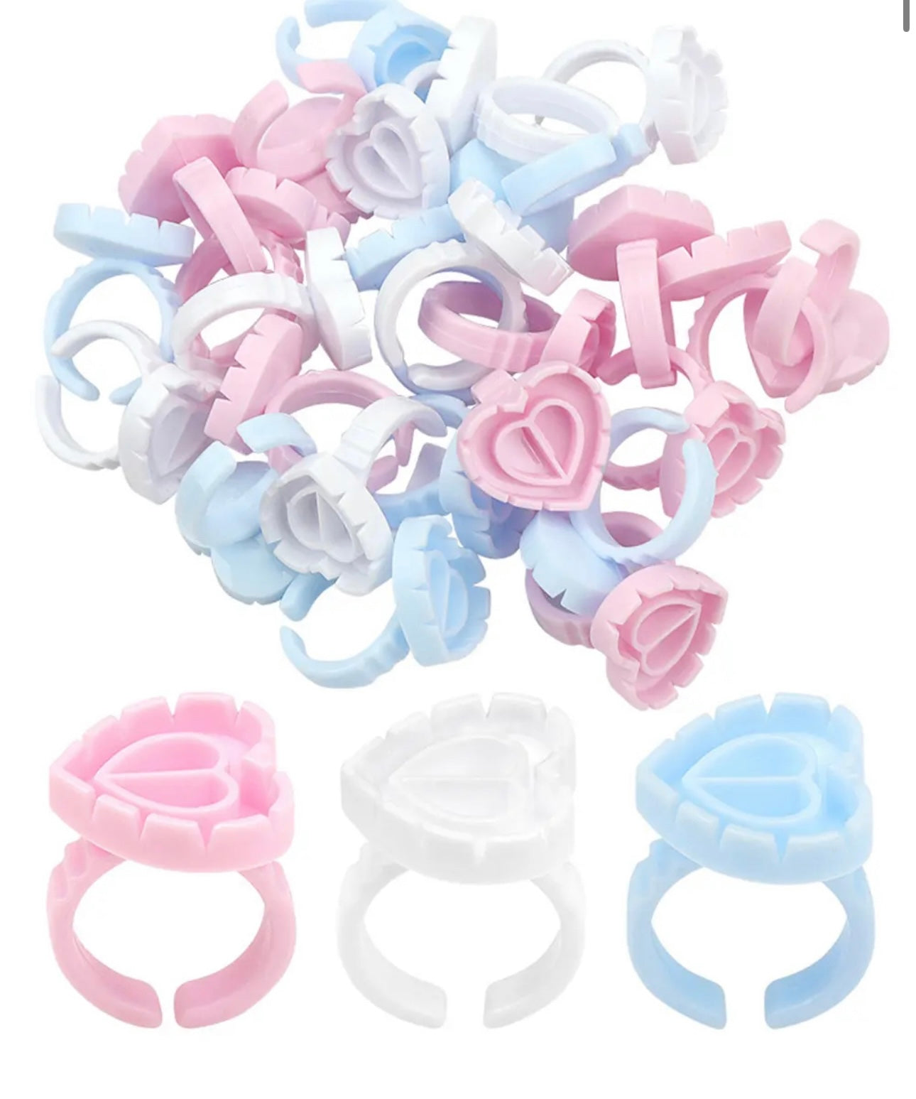 Heart Shape Glue Rings