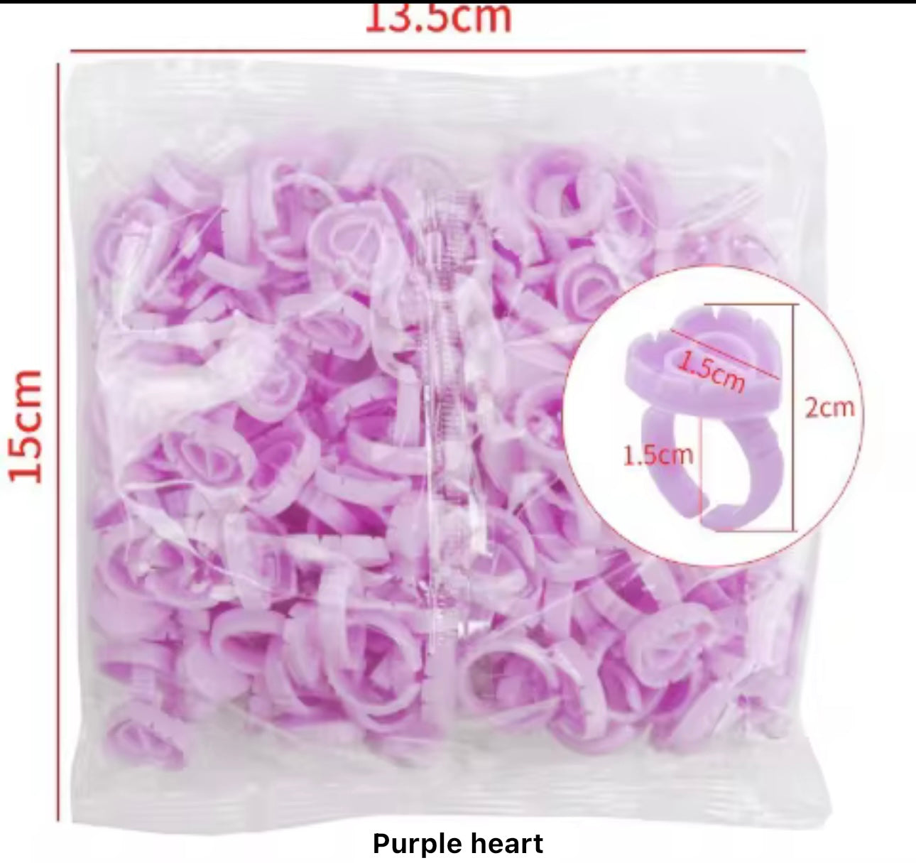 Heart Shape Glue Rings