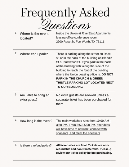 Behind the Business Workshop